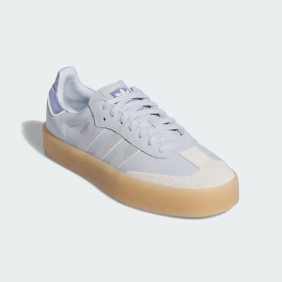 Adidas Sambae Halo Blue White Metallic Leather Sneaker Shoe Size 7 NEW WITH TAG - Picture 1 of 6